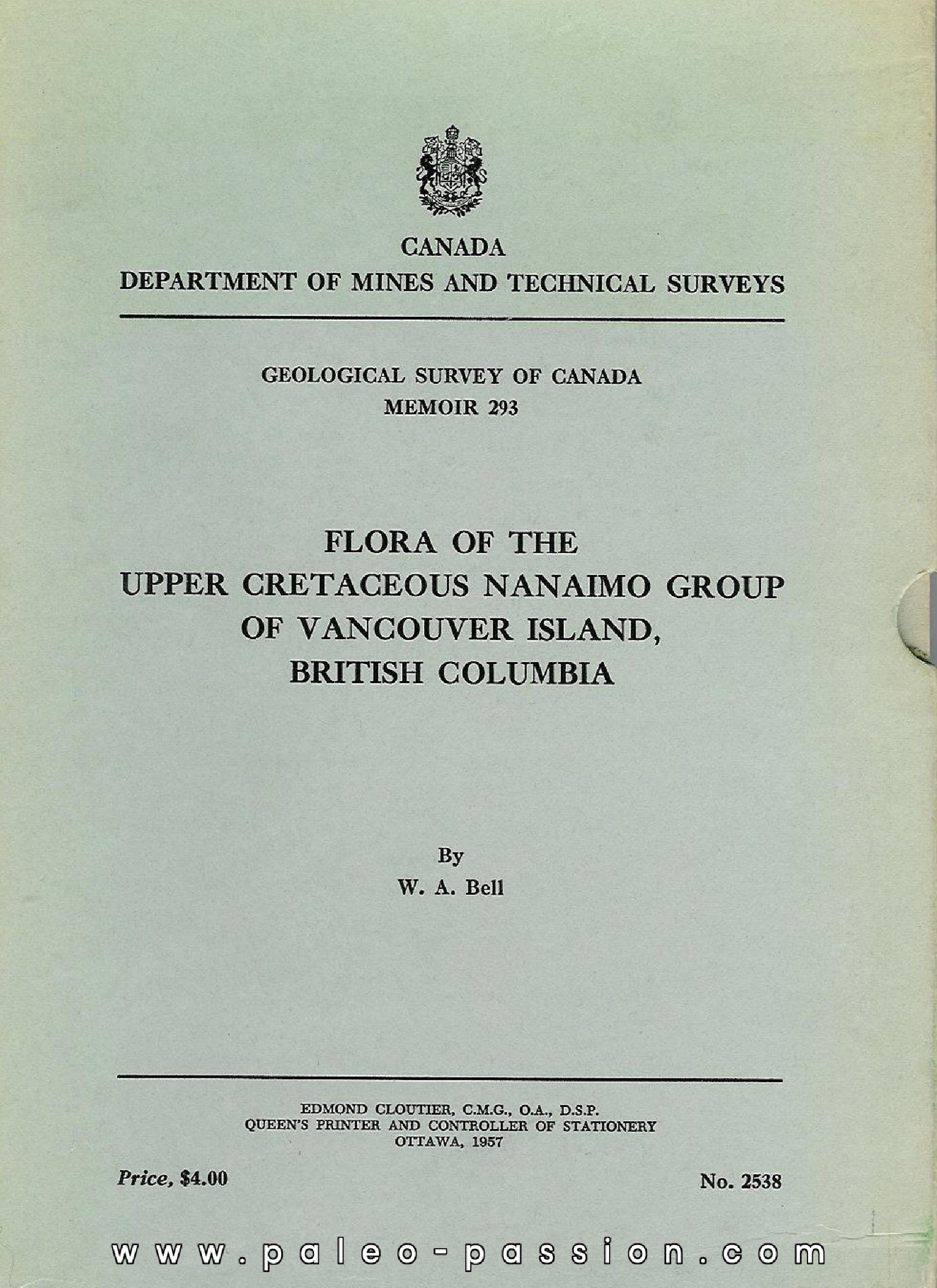 FAUNA OF THE UPPER CRETACEOUS NANAIMO GROUP OF VANCOUVER ISLAND, BRITISH COLOMBIA
