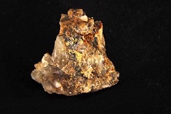 Or natif, Brannerite, Quartz, La Gardette Mine, FRANCE