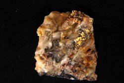Or natif, Brannerite, Quartz, La Gardette Mine, FRANCE