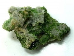 Pyromorphite and quartz - Les Farges, FRANCE