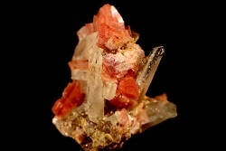 Rhodochrosite and quartz - Mine Santa Rosa, Cerro Verde Mine, Uchumayo District, Arequipa, PERU