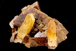 quartz sur siderite - Belledone, Isere, FRANCE