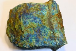 fossil wood with azurite malachite inclued