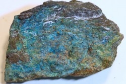 fossil wood with azurite malachite inclued