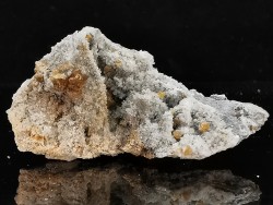 sphalerites orange avec quartz  haus Rappolstein vein,  Sainte Marie Aux Mines, Alsace - FRANCE
