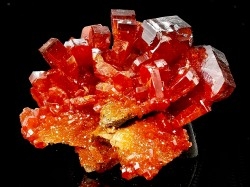 VANADINITE sur BARYTE// Mibladen, Morocco