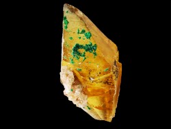 Calcite with malachite from Mali