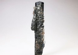 Fluorite on stibnite from Qinglong, Guizhou, CHINA