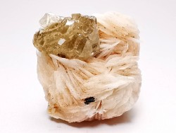 Fluorecent Cerussite on baryte from Morocco