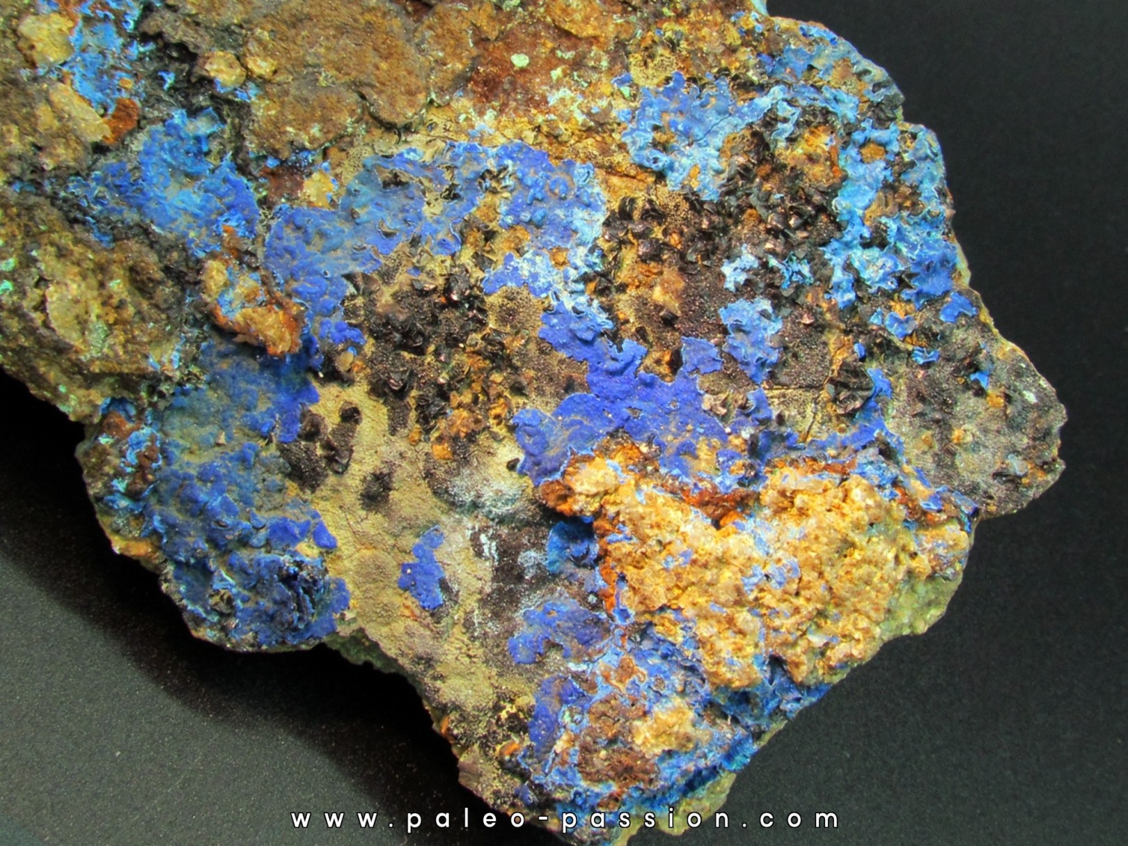 azurite,  Anozel - Vosges - FRANCE azurite,  Anozel - Vosges - FRANCE