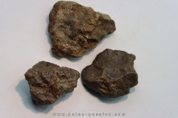 set of 3 METEORITES Ordinary chondrite NWA
