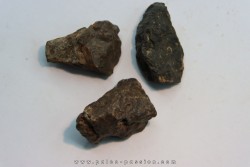 set of 3 METEORITES Ordinary chondrite NWA