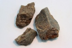 set of 3 METEORITES Ordinary chondrite NWA