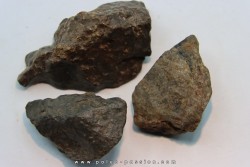 set of 3 METEORITES Ordinary chondrite NWA