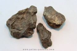 lot de 3 METEORITES CHONDRITE ORDINAIRE NWA