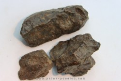 set of 3 METEORITES Ordinary chondrite NWA