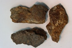 set of 3 METEORITES Ordinary chondrite NWA