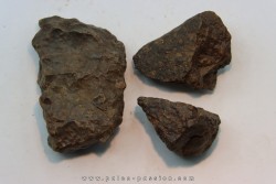 set of 3 METEORITES Ordinary chondrite NWA