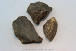 set of 3 METEORITES Ordinary chondrite NWA